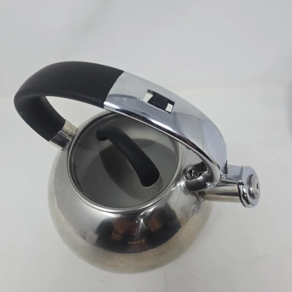 Brandani Stainless Steel Whistling‎ Tea Kettle Induction Gas Electric Stovetop